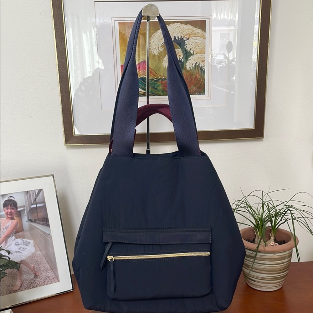 Stella and Dot Stylish Navy Blue Tote Bag